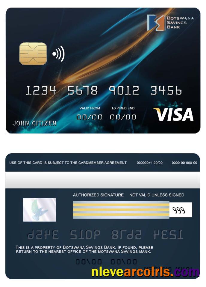 Botswana Savings bank visa card